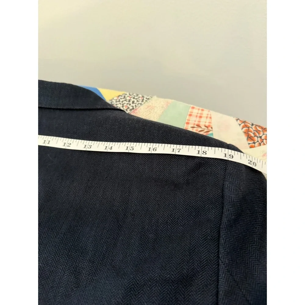 Brooks Brothers 346 Mens 41R Navy Blue Wool Silk Linen Blazer Lined